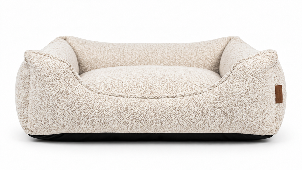 CUDDLE CRAFT COZY BED in Beige Sand — front view