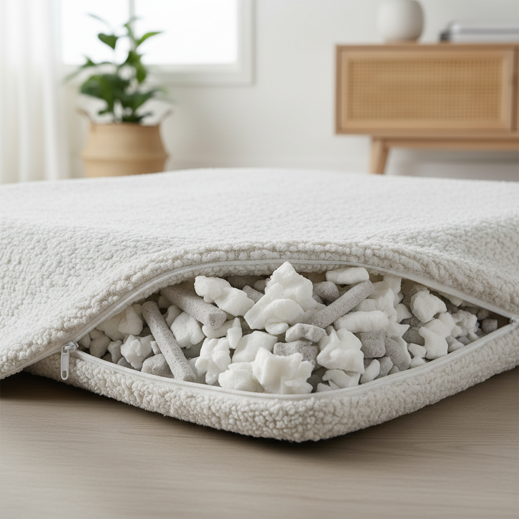 Memory foam filling dog bed
